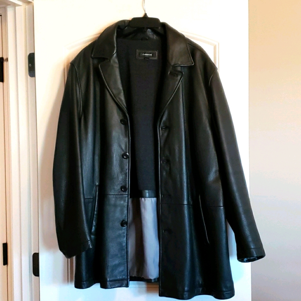 Leather coat